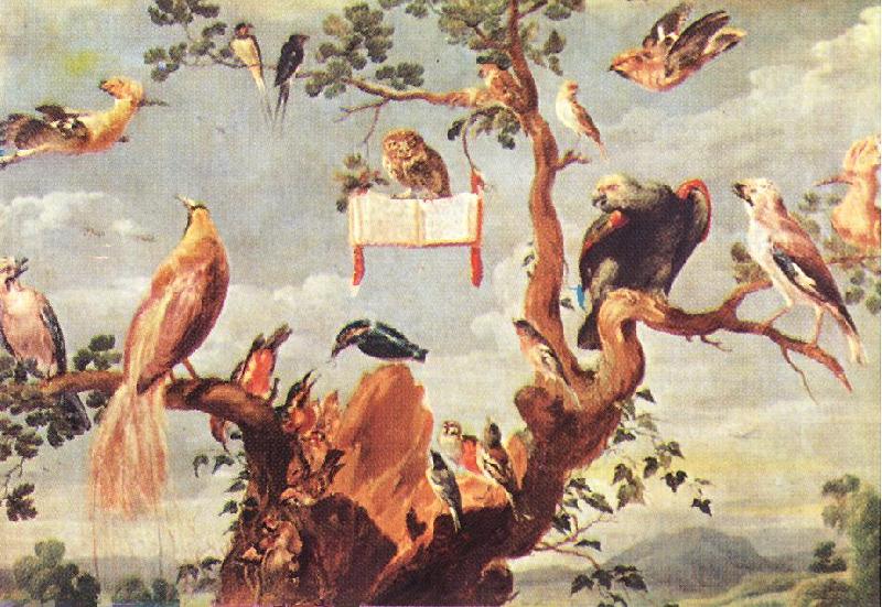 SNYDERS, Frans Concert of Birds bhgh Sweden oil painting art
